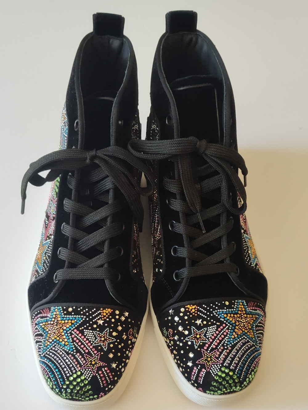 CHRISTIAN LOUBOUTIN Paris "Starlight" High-Top Men's Sneakers Size 9 US 42 - Picture 1 of 15